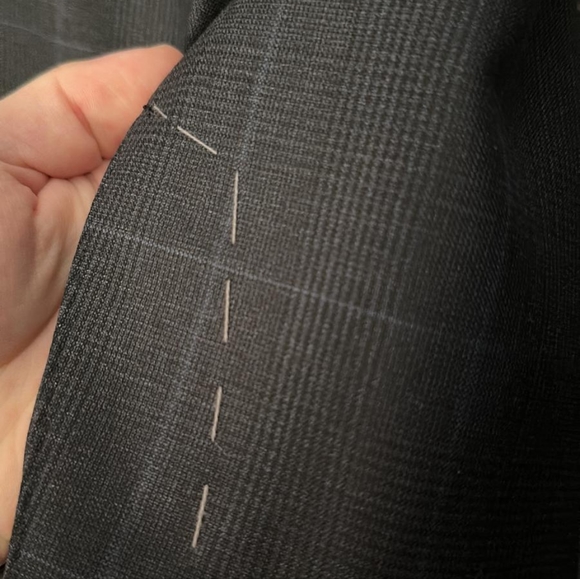 Tom Ford Wool Checkered Navy Size 38 Jacket - Picture 3 of 5